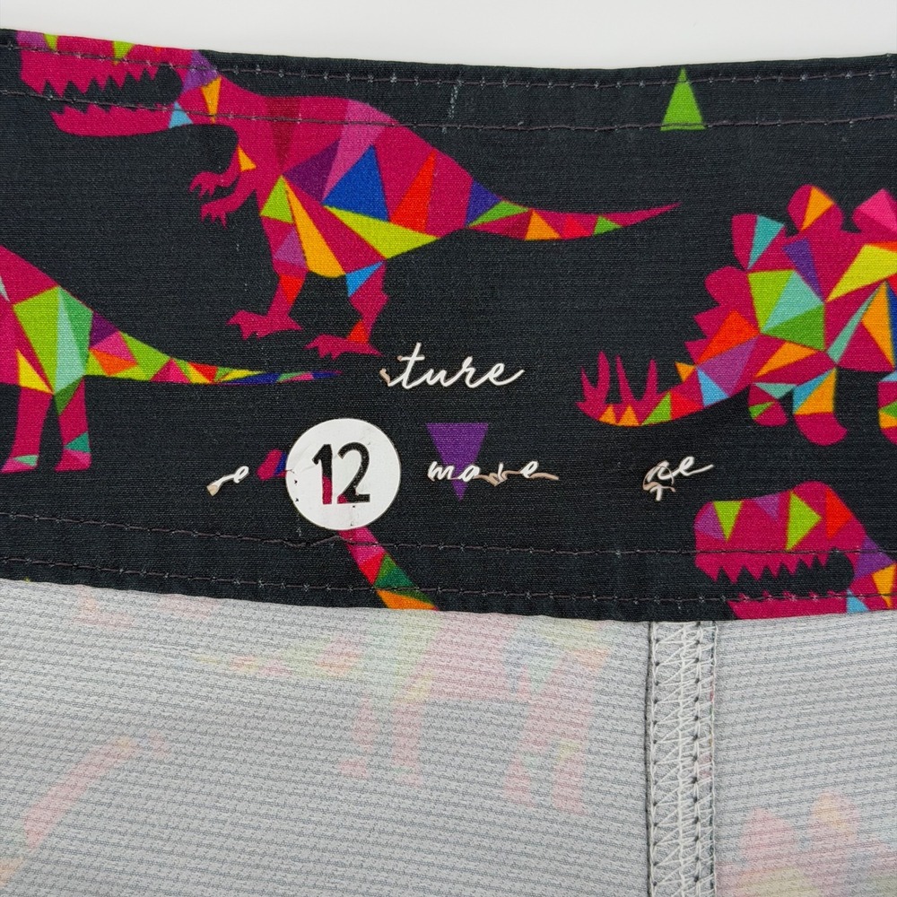 Shredly Mountain Bike Shorts Womens 12 Black Multi Geometric Dinosaur MTB Cargo - Picture 6 of 12